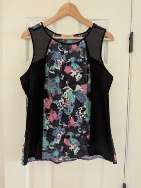 41 Hawthorne Women's Blue/Green/Pink Multicolor Sleeveless Tank Top Size Large